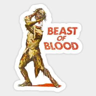 Beast of Blood / Retro 60s Cult Horror Movie Sticker